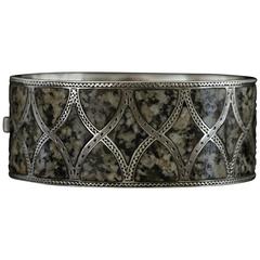 Victorian Scottish Sterling and Aberdeen Granite Bangle