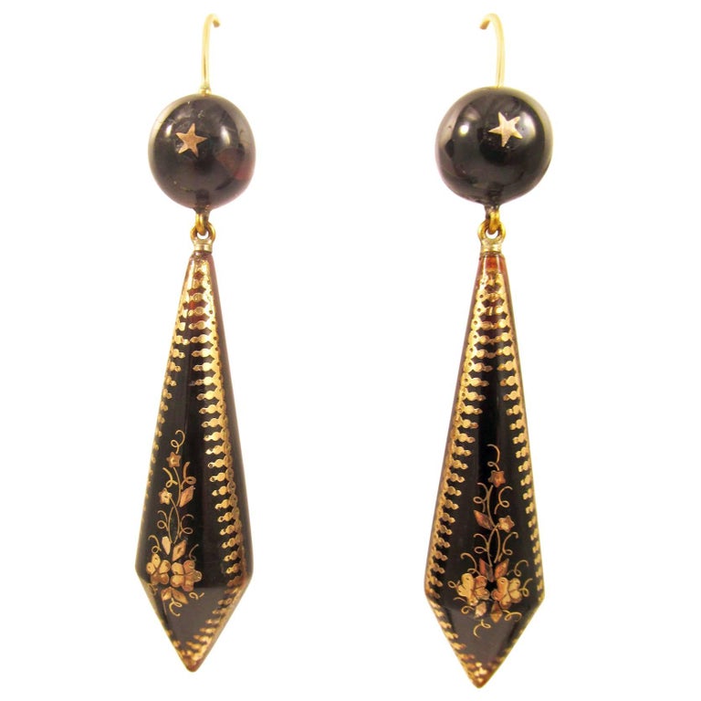 Antique Pique Gold Earrings at 1stDibs pique earrings