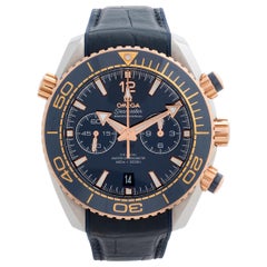 Used Omega Seamaster Planet Ocean Co-Axial Chronograph Wristwatch, 18K Rose Gold.