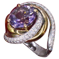 Cartier - Trinity Ruban amethyst diamond ring