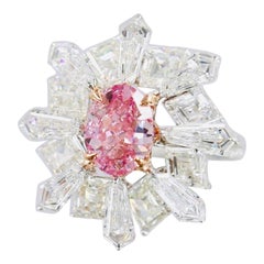 Emilio Jewelry Gia Certified Vivid Pink Diamond Ring