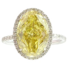 GIA Certified 4.03-carat  Fancy Dark Brownish Greenish Yellow Diamond Ring 