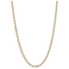 Kabelkette-Halskette aus Gelbgold 18" - 14k