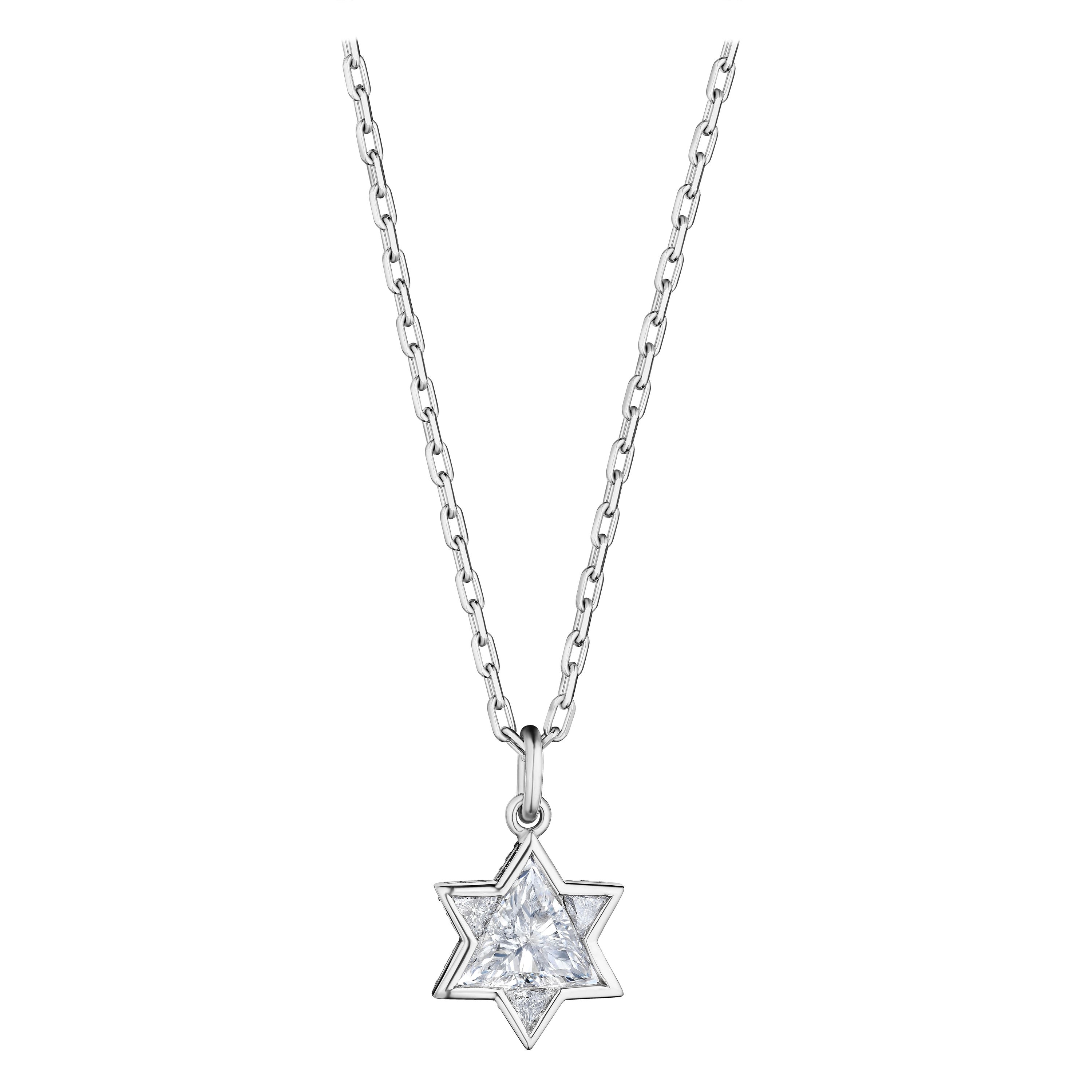 GIA Certified 2.50 Carat Star of David Reversible Pendant