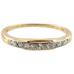14K Gelbgold Diamant-Hochzeitsring Größe 5,5 #15197