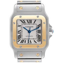 Cartier Santos Galbee XL Stahl Gelbgold Herrenuhr W20099C4 Papiere