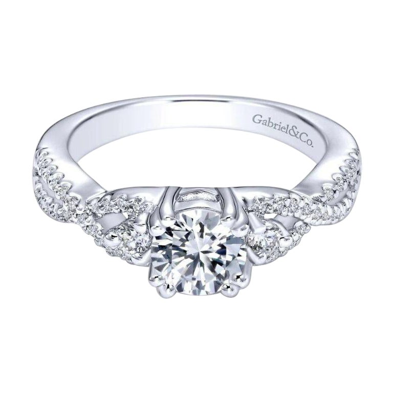 Duchess White Gold Diamond Engagement Mounting For Sale
