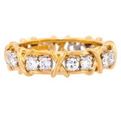 Retro Schlumberger 16 Stone Diamond Ring