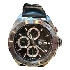 Used TAG HEUER FORMULA 1 Automatic Chronograph, 44 mm, Steel CAZ2010.WEA8098 Leather