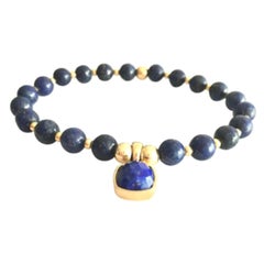 18 Karat Gold Lapislazuli Third Eye Chakra-Armband (Intuition) von Elizabeth Raine