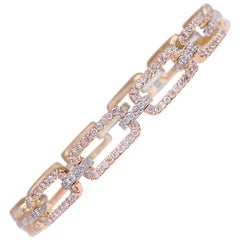 NO RESERVE!  -  2.10 Carat Fancy Pink Diamond - 14 kt. Pink gold - Bracelet