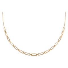 The Moderns Paperclip Chain Necklace in 14k Solid Yellow Gold For Her