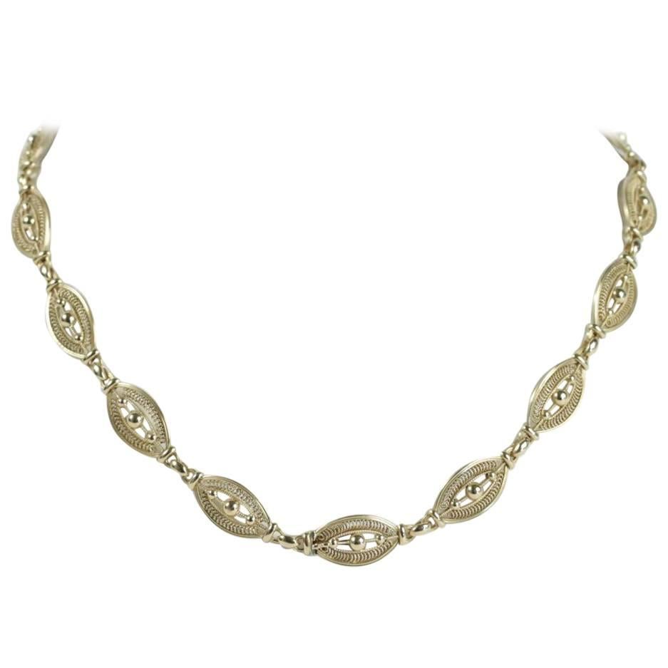 1900s French Antique Gold Bracelet Necklace  For Sale