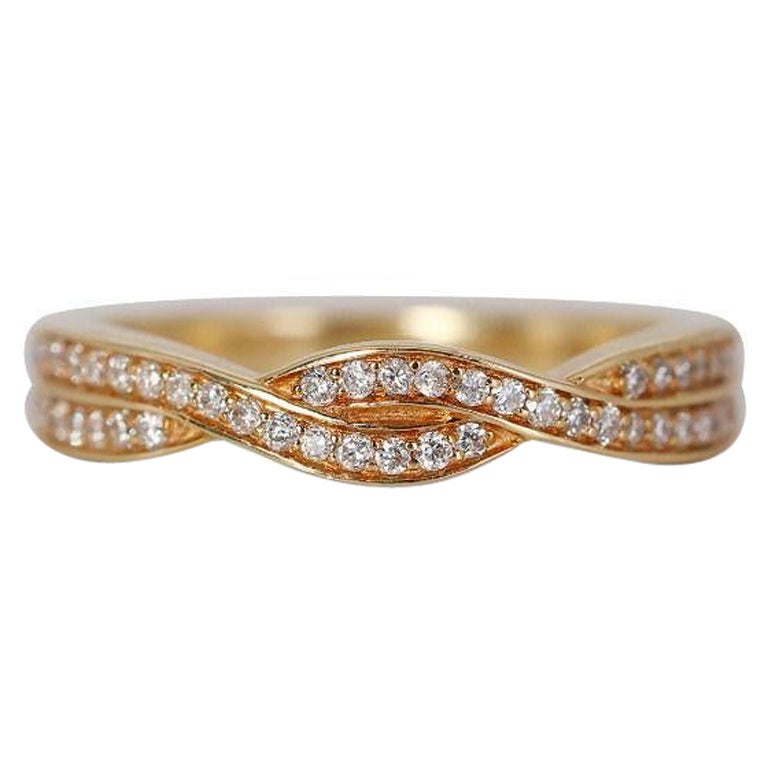Lovely 0.25ct Eternity Ring in 18K Yellow Gold For Sale