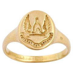 Antique Scottish Signet Ring of 18kt Gold, Clan Johnstone