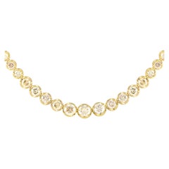 LB Exclusive 18K Yellow Gold 10.0ct Diamond Necklace