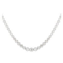 LB Exclusive 18K White Gold 10.0ct Diamond Necklace 