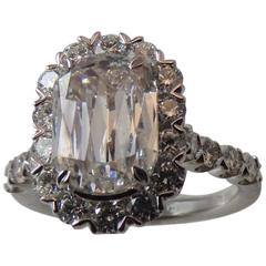 GIA certified D color 2.01carat L'amour Crisscut Diamond Platinum ring 3
