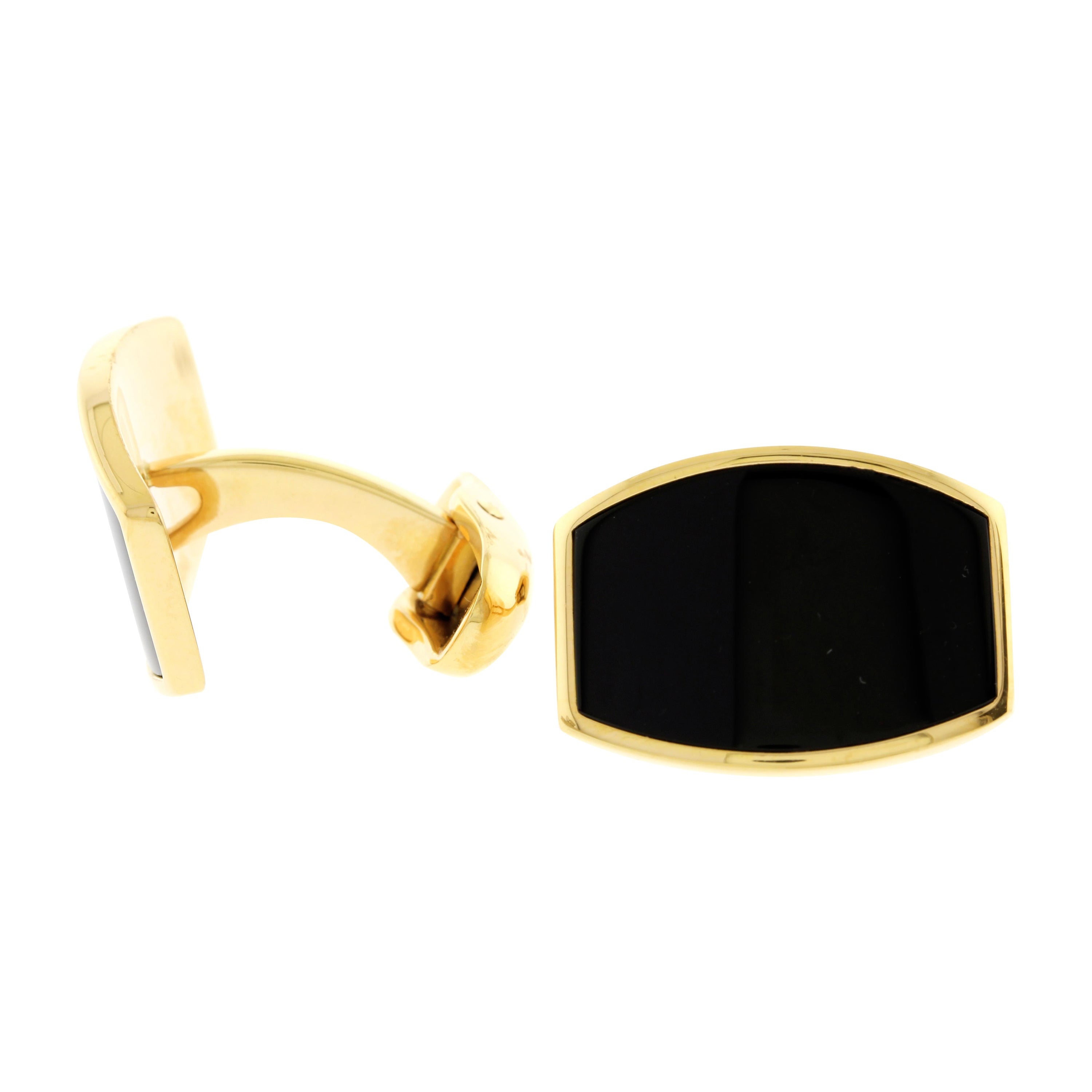 Boutons de manchette en or rose 18 ct et onyx noir de Victor Mayer