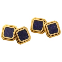 Classic Lapis Lazuli Gold Cufflinks