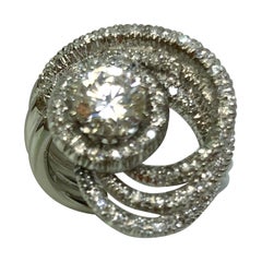 18 Karat White Gold Diamond Ring