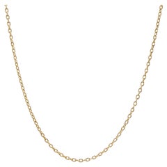 French Modern 18 Karat Yellow Gold Filed Convict Mesh Chain Necklace
