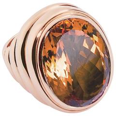 Colleen B. Rosenblat Brown Tourmaline Rose Gold Ring 10