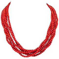Tiffany & Co Gold Coral Necklace