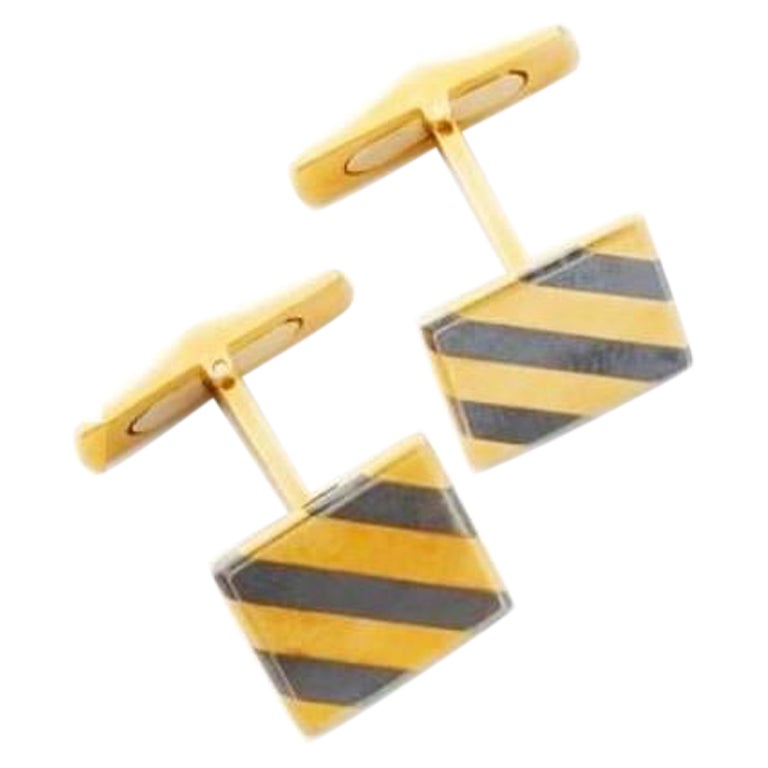 Rare Important Fancy Original 18KT Yellow Gold Tiffany & Co Cufflinks  For Sale