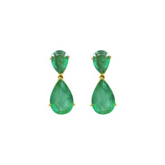Used Certified Emerald Teardrop Earrings