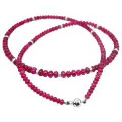 18k White Gold No Heat Spinel Necklace