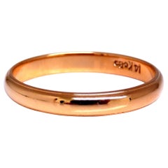 Klassisches 3,2 mm Classic Band 14kt Gold 10.5