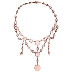 Antique Moonstone Silver Necklace 7