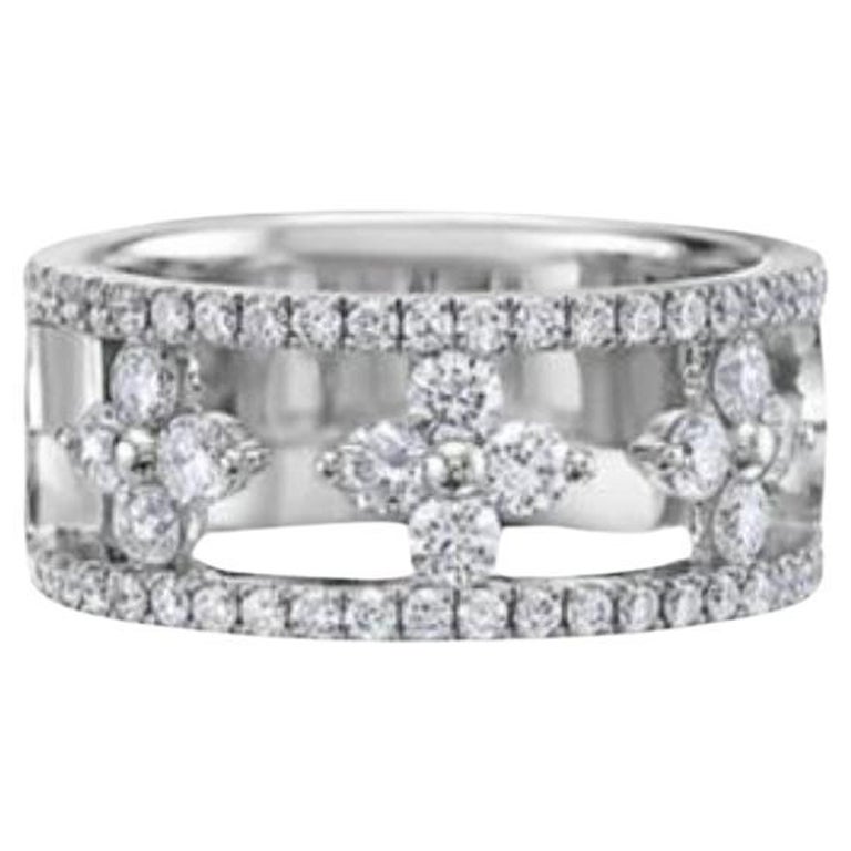 Diamonds Flower Fashion 18K Gold Ring For Sale