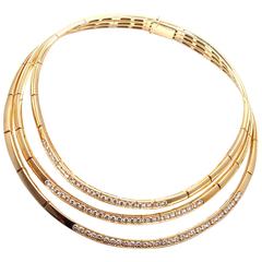Van Cleef & Arpels Diamond Gold Choker Necklace.