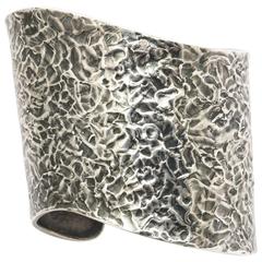 Ed Wiener Hand Created Silver Cuff; the Only One