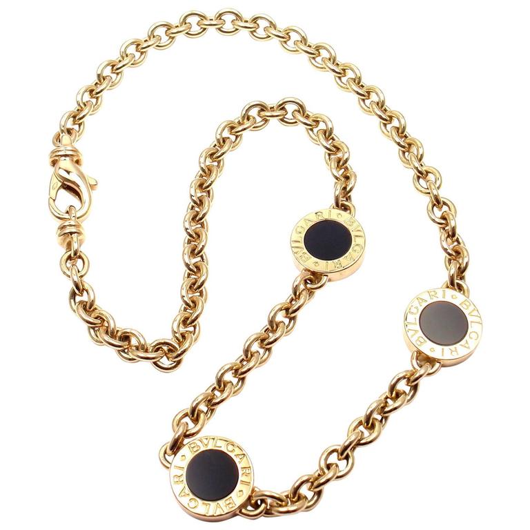 bvlgari necklace black onyx