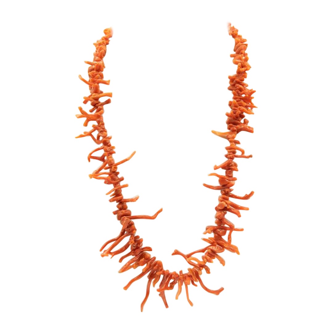 20 Branch Coral Necklace For Sale at 1stDibs