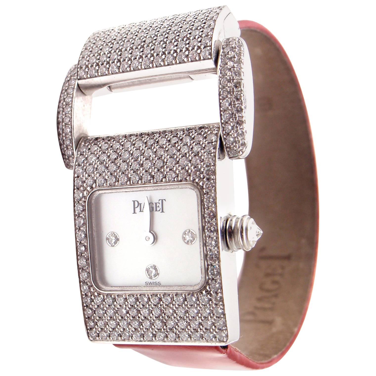 Piaget Miss Protocole Diamond 8 Straps White Gold Ladies Wristwatch