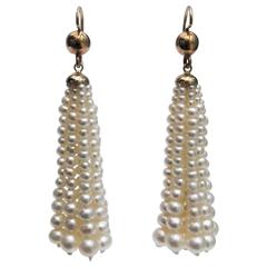 Graduated Pearl Tassel Earrings