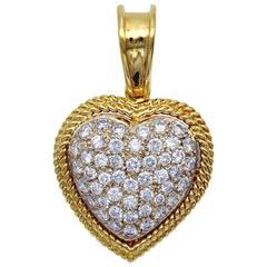 Diamond and Gold Heart Pendant 3