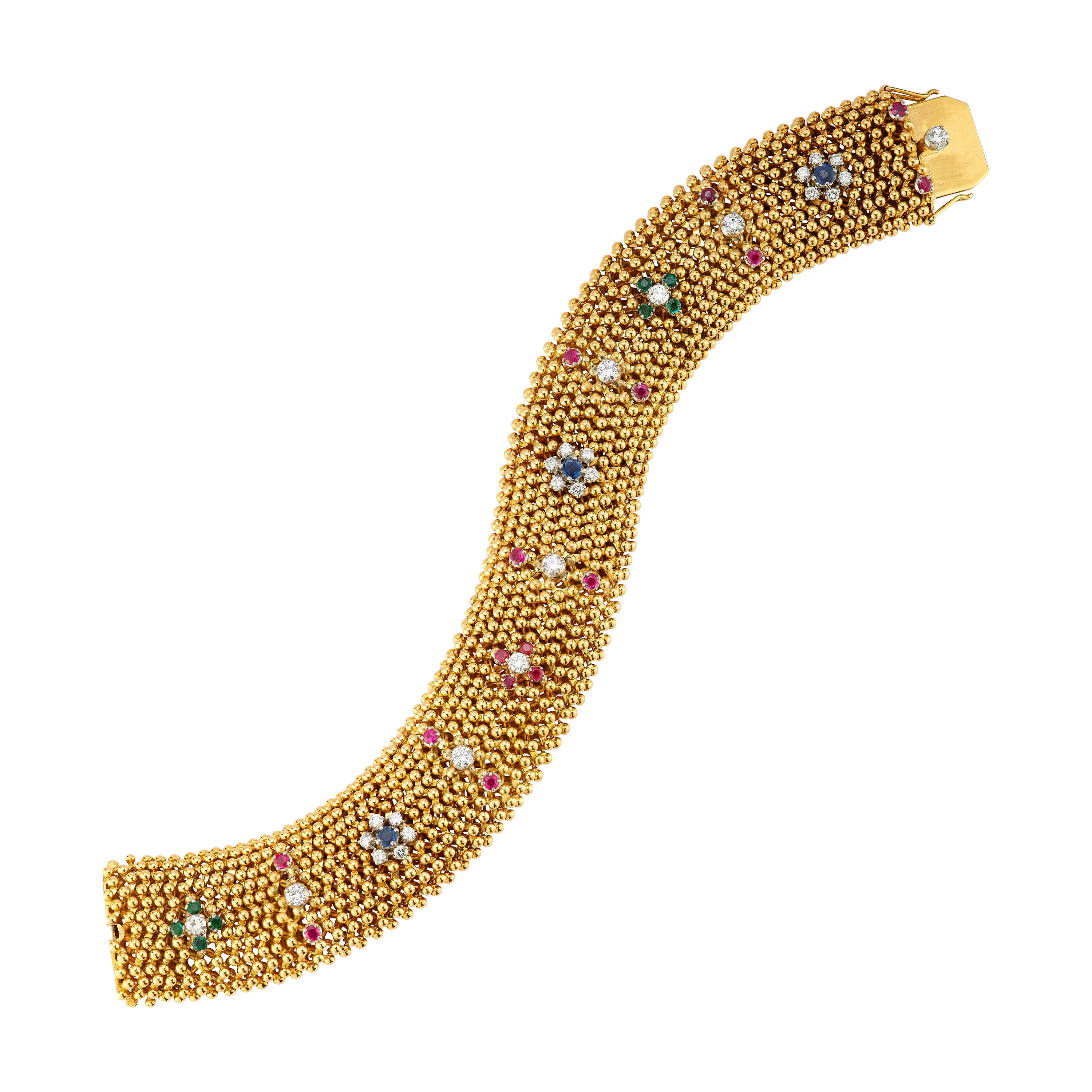 Bvlgari Bracelet en or multi-gemmes en vente