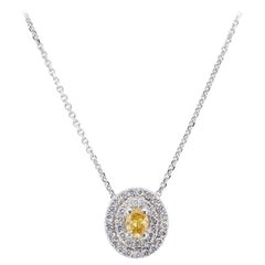 Sparkling 18k White gold Necklace with 0.26 ct Natural Diamonds AIG Cert.