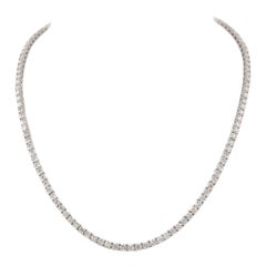Alexander 22.12 Carat Diamond Four-Prong Tennis Necklace 18k White Gold
