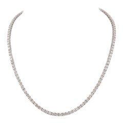 Alexander 22.12 Carat Diamond Four-Prong Tennis Necklace 18k White Gold