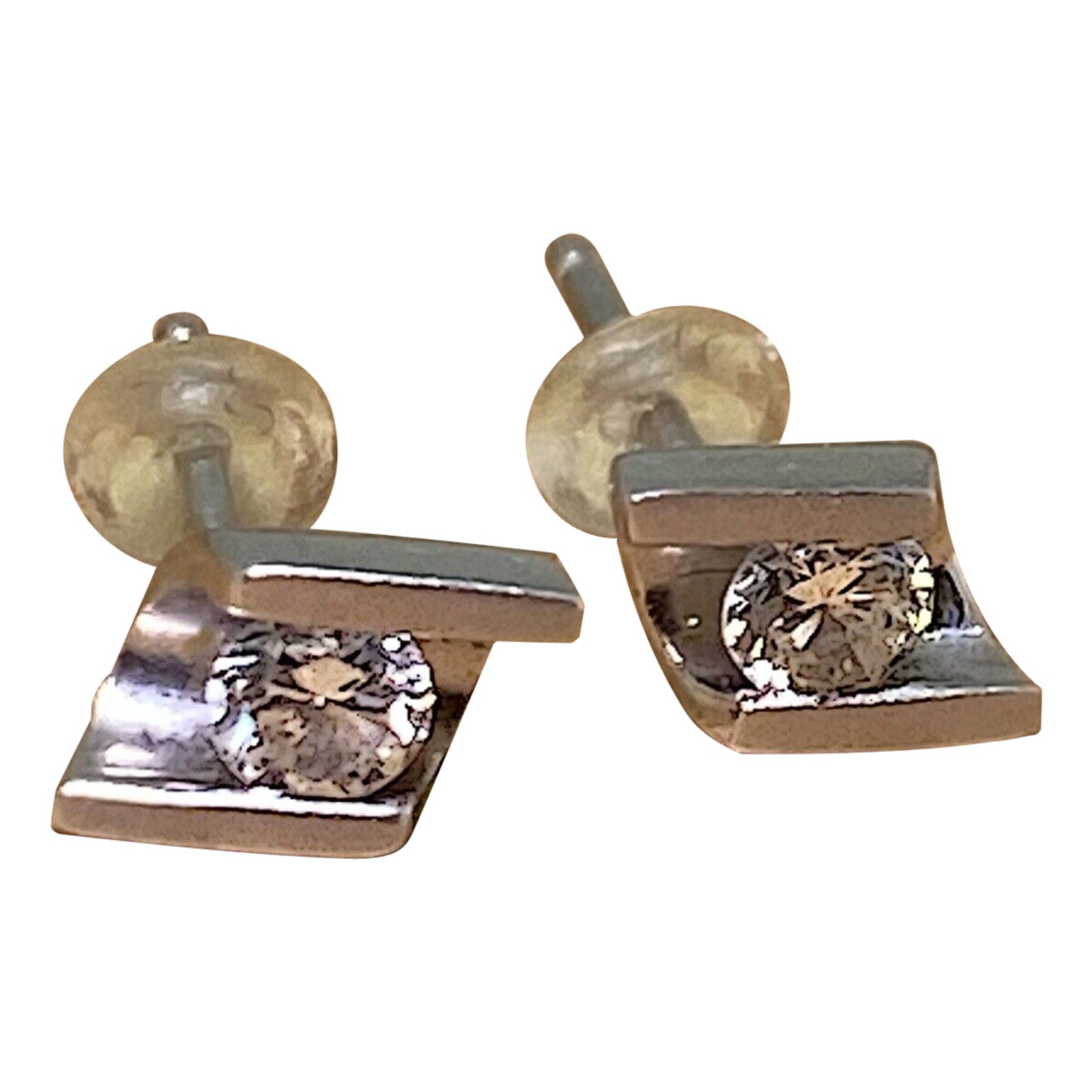 0.12ct Diamond Stud Earrings in Platinum 900. Colour: G, Clarity: VS. For Sale