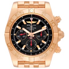 Breitling Chronomat 01 Limited Edition Rose Gold Mens Watch HB0111 Box Papers