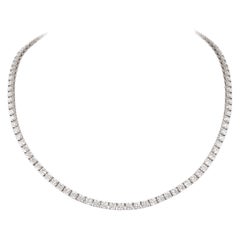 Alexander 19.98 Carat Diamond Tennis Necklace 18k White Gold