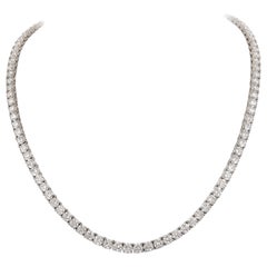 Alexander All GIA 32.87ct Diamond Tennis Necklace Platinum