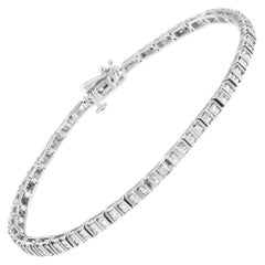 .925 Sterling Silver 1.0 Carat Diamond Tennis Bracelet